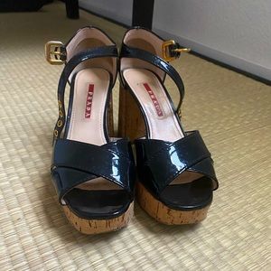 Prada patent leather sandals size 5.5